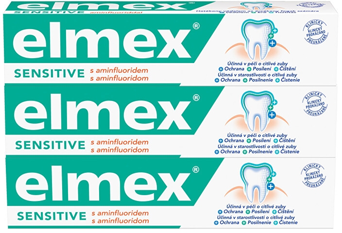 Zestaw - Elmex Sensitive Toothpaste (toothpaste/3x75ml) — Zdjęcie N1