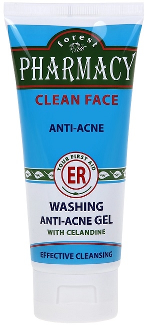 Żel do mycia twarzy z zaskórników i pryszczy z glistnikiem - Forest Pharmacy Washing Anti-Acne Gel — Zdjęcie N3