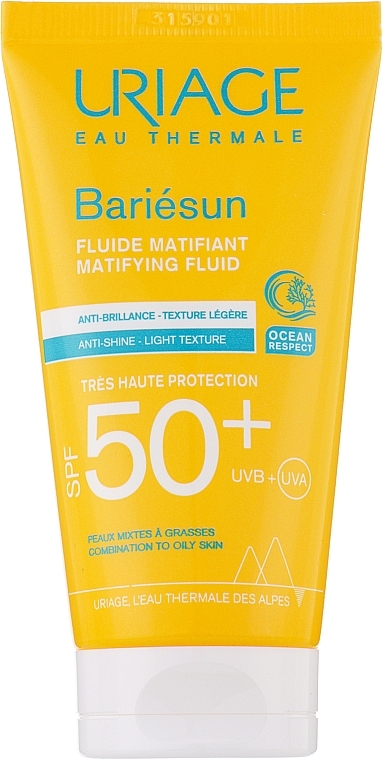 Przeciwsłoneczny fluid matujący - Uriage Bariesun Mat Fluide SPF50+