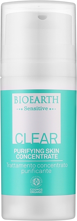Serum oczyszczające do skóry problematycznej i mieszanej - Bioearth Senstive Clear Purifying Skin Concentrate — Zdjęcie N1