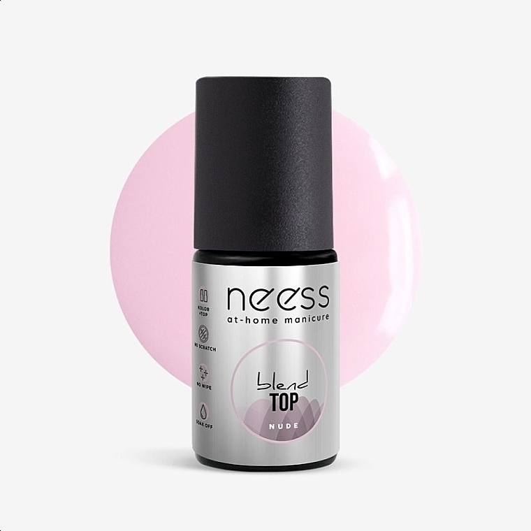 Top coat pod lakier hybrydowy - Neess Blend Top — Zdjęcie N2