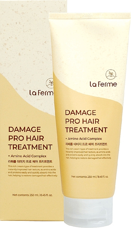 Maska odbudowująca do włosów zniszczonych - La Ferme Damage Pro Hair Treatment — Zdjęcie N1