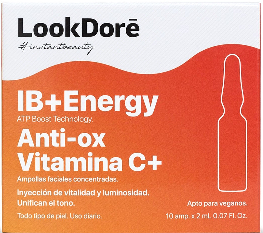 Skoncentrowane serum w ampułkach do twarzy - LookDore IB+Enrgy Anti-ox Vitamina C+ Ampoules — Zdjęcie N1
