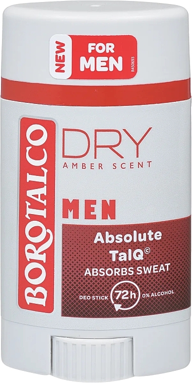 Dezodorant-antyperspirant w kulce - Borotalco Men Absolute Dry Amber Scent  — Zdjęcie N1