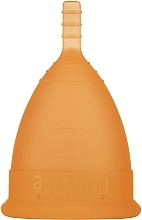 Kubeczek menstruacyjny, model 2, pomarańczowy - Lunette Reusable Menstrual Cup Coral Model 2 — Zdjęcie N2