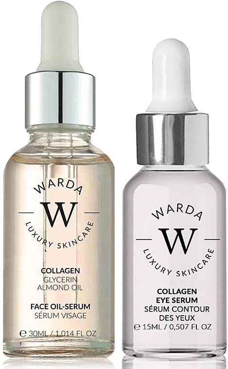 Zestaw - Warda Skin Lifter Boost Collagen (oil/serum/30ml + eye/serum/15ml) — Zdjęcie N1