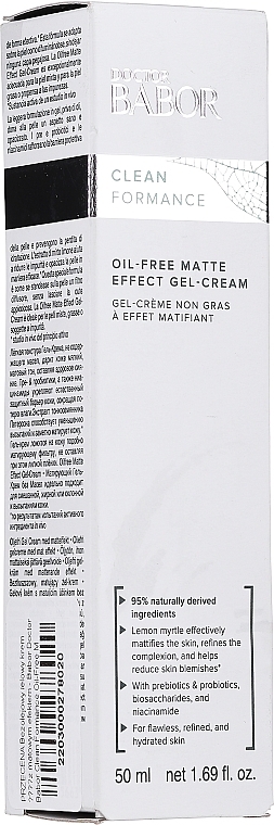 PRZECENA! Bezolejowy żelowy krem z matowym efektem - Babor Doctor Babor Clean Formance Oil-Free Matte Effect Gel Cream * — Zdjęcie N4