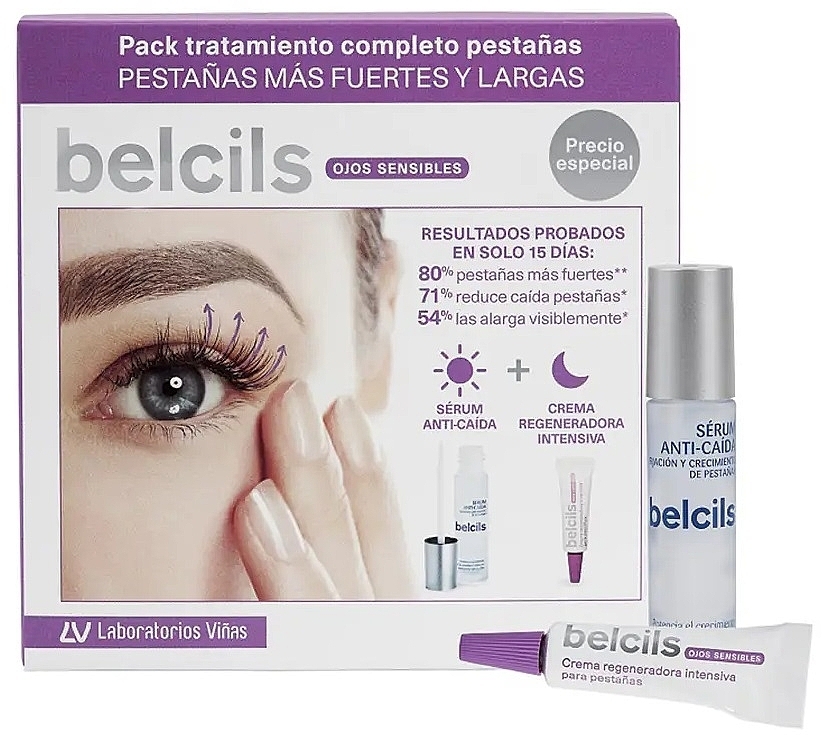 Zestaw - Belcils Set (eyelash/ser/3ml + eyelash/cr/4ml) — Zdjęcie N2