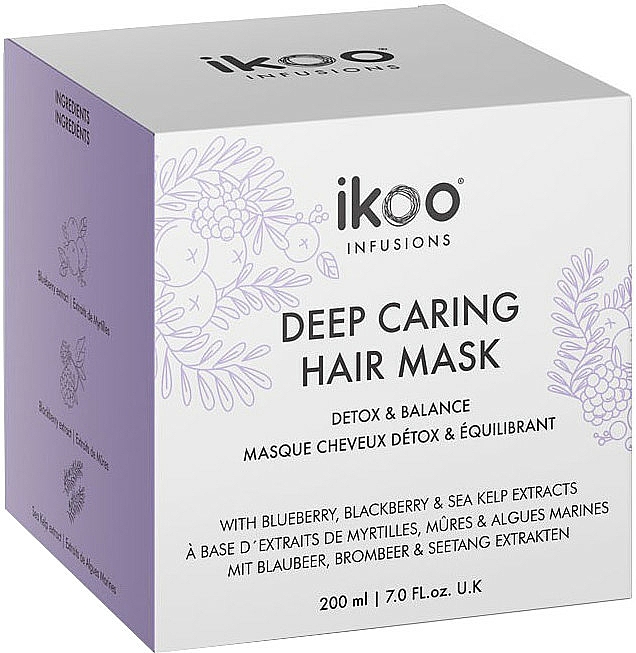 Maska-smoothie do włosów Detoks i równowaga - Ikoo Infusions Deep Caring Hair Mask Detox & Balance — Zdjęcie N3