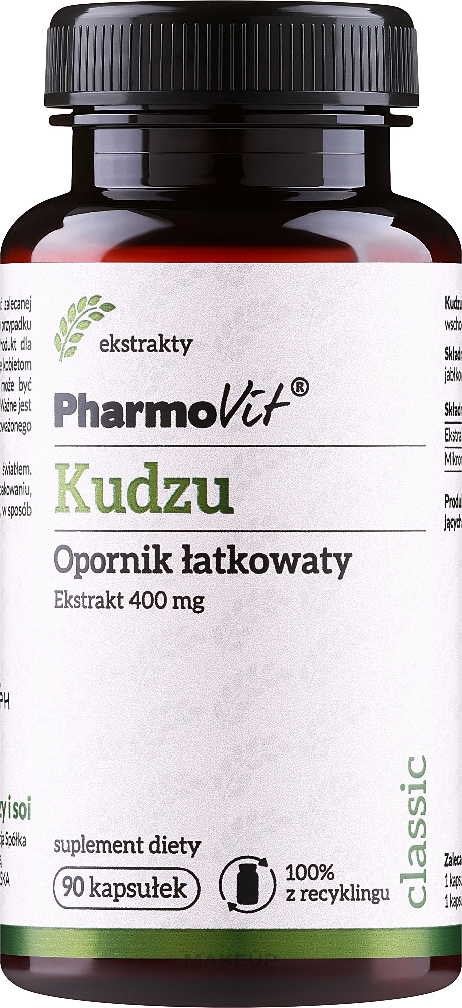 	Suplement diety Ekstrakt z korzenia Kudzu - PharmoVit Classic Kudzu Extract 400 Mg — Zdjęcie 90 szt.