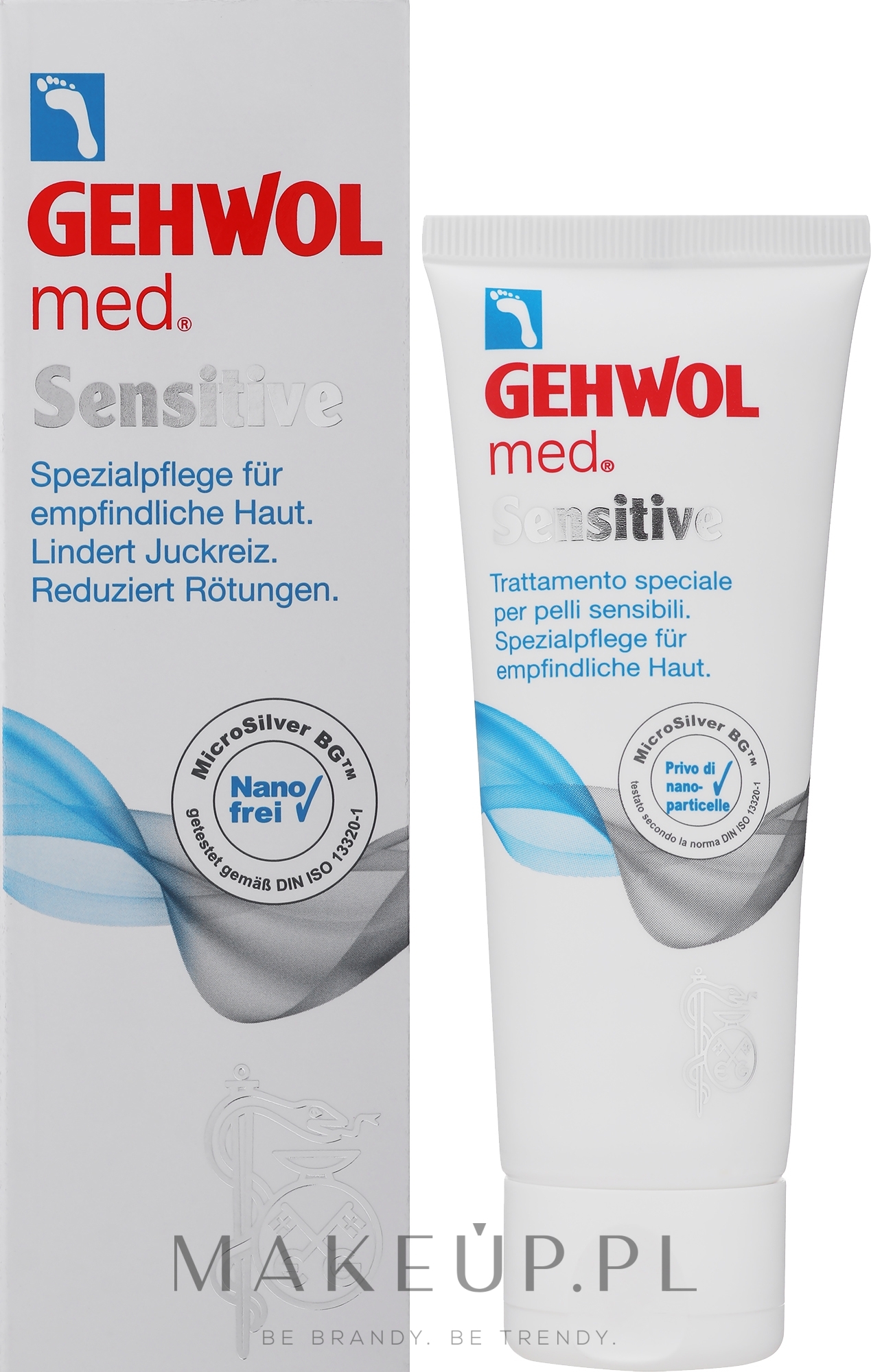 Regenerujący krem do stóp do skóry wrażliwej - Gehwol Med Sensitive Cream — Zdjęcie 75 ml