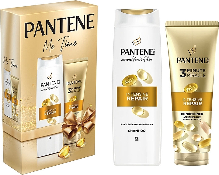 Zestaw - Pantene Intensive Repair Me Time Set (shm/400ml + cond/220ml) — Zdjęcie N1