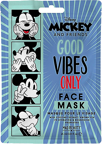 Nawilżająca maska w płachcie do twarzy z ekstraktem z kokosa - Mad Beauty Donald Mickey and Friends — Zdjęcie N1