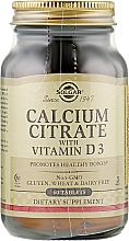 Wapń cytrynian z witaminą D3 - Solgar Calcium Citrate with Vitamin D3 — Zdjęcie N2