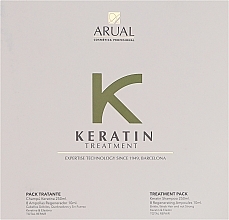 Kup Zestaw do pielęgnacji włosów - Arual Keratin (sh/250ml + amp/8x10ml)