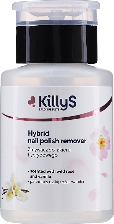 Zmywacz lakieru hybrydowego o zapachu dzikiej róży i wanilii - Killys Hybrid Nail Polish Remover — Zdjęcie N1