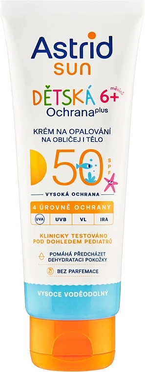 Krem przeciwsłoneczny dla dzieci od 6. miesiąca życia - Astrid Kids Protection Plus Sun Cream SPF 50 — Zdjęcie N1