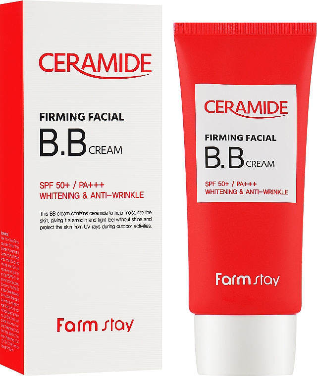 Ujędrniający krem BB do twarzy z ceramidami SPF 50 - FarmStay Ceramide Firming Facial B.B Cream — Zdjęcie N2