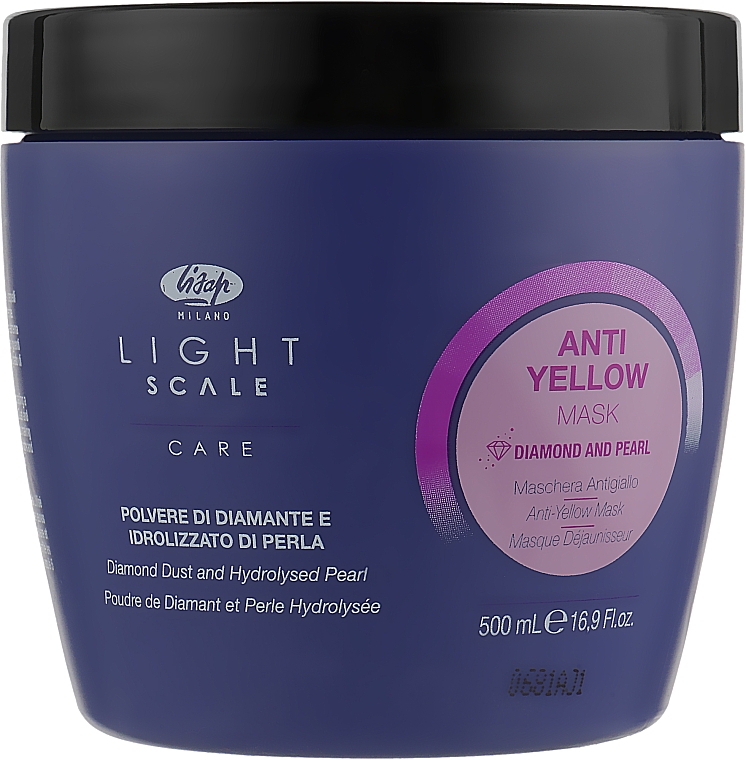 Maska przeciw żółknięciu włosów z fioletowymi pigmentami - Lisap Light Scale Anti Yellow Mask — Zdjęcie N1