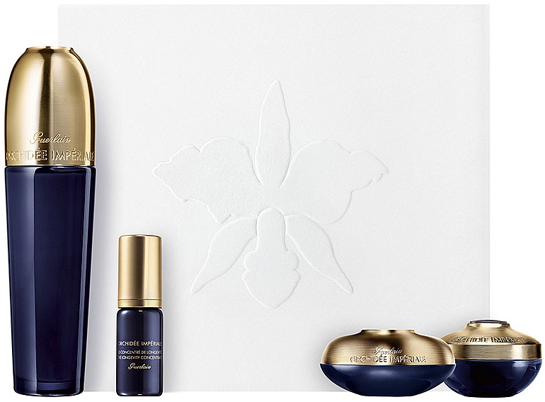 Zestaw - Guerlain Orchidee Imperiale Discovery Ritual Exceptional Complete Care (cr/15ml + lot/30ml + ser/5ml + eye/cr/7ml) — Zdjęcie N1