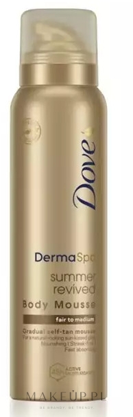 Samoopalająca pianka do ciała - Dove DermaSpa Summer Revived Body Mousse — Zdjęcie Fair to Medium