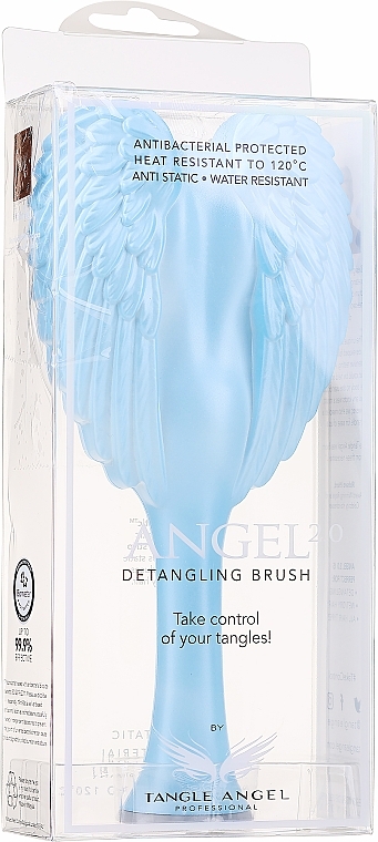 PRZECENA! Szczotka do włosów - Tangle Angel 2.0 Detangling Brush Matt Satin Blue/Grey * — Zdjęcie N1