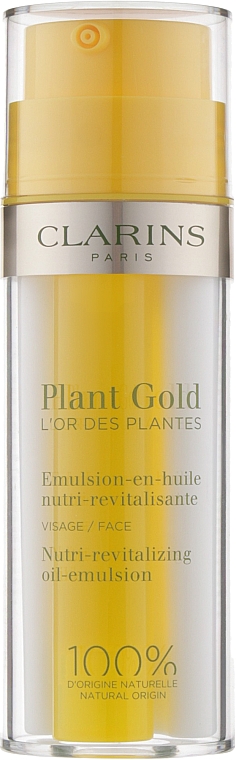 Odżywczo-rewitalizująca emulsja z olejkiem do twarzy - Clarins Plant Gold Nutri-Revitalizing Oil-Emulsion — Zdjęcie N1