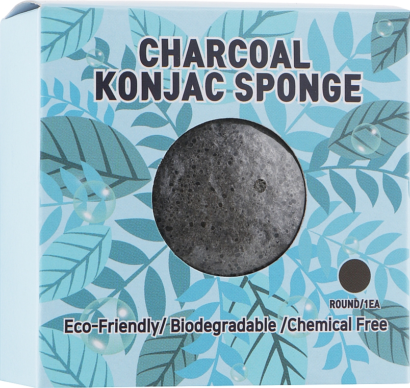 Gąbka konjac z węglem - Trimay Charcoal Konjac Sponge — Zdjęcie N1