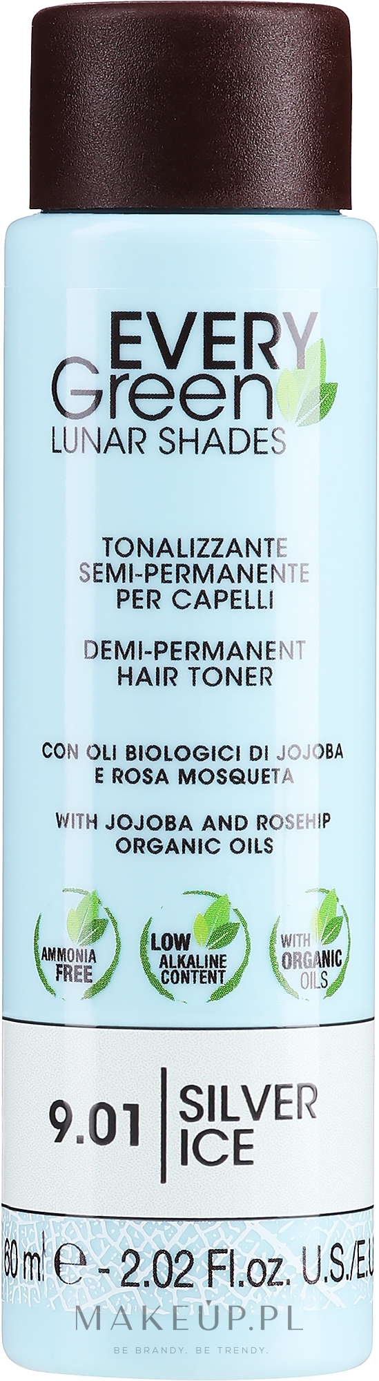 Toner do włosów - EveryGreen Lunar Shades Demi-Permanent Hair Toner — Zdjęcie 9.01 - Silver Ice