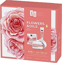 Kup Zestaw - AA Age Technology Flowers & Oils Lifting Effect 65+ (f/cr/50ml + eye/lip/15ml)