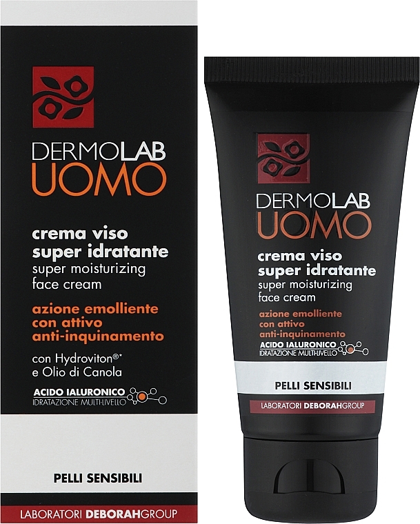 Super nawilżający krem do twarzy - Deborah Dermolab Uomo Moisturizing Face Cream — Zdjęcie N2