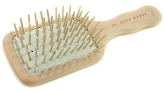 Kwadratowa szczotka do włosów 17 cm - Acca Kappa Pneumatic Beechwood Brush — Zdjęcie N1