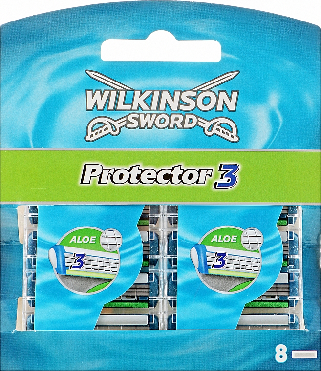 Wymienne ostrza do golenia, 8 szt. - Wilkinson Sword Protector 3 Blades — Zdjęcie N1