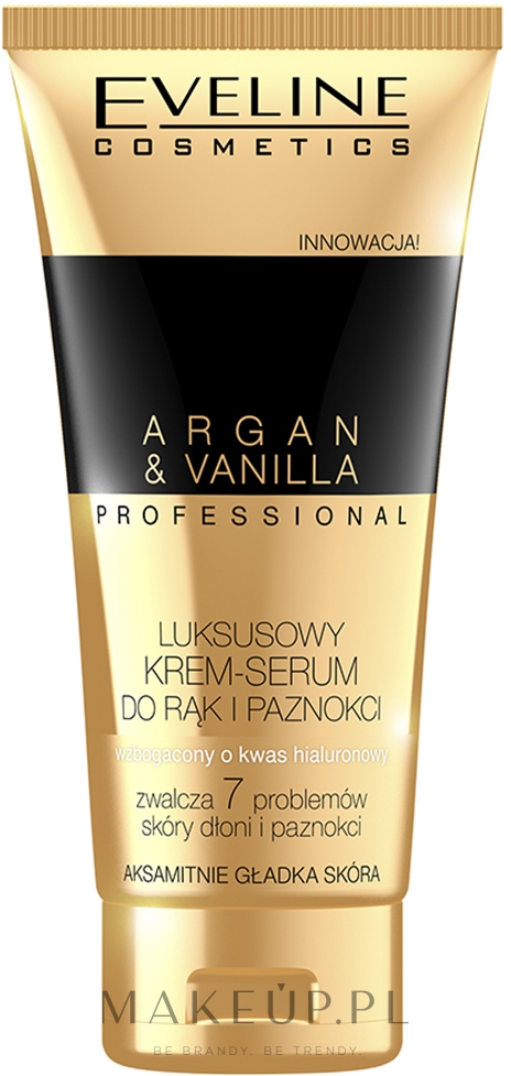 Luksusowy krem-serum do rąk i paznokci - Eveline Cosmetics Argan & Vanilla Professional — Zdjęcie 100 ml