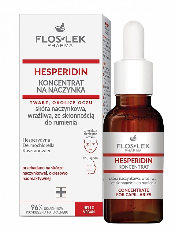 Koncentrat na naczynka do twarzy i okolic oczu - Floslek Hesperidin Concentrate For Capillaries — Zdjęcie N1
