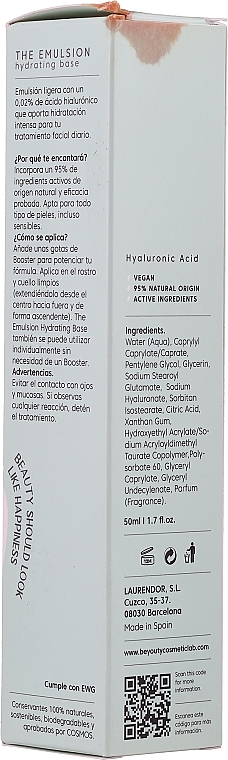 PRZECENA! Nawilżająca emulsja do twarzy z kwasem hialuronowym - Beyouty The Emulsion Hydrating Base * — Zdjęcie N3