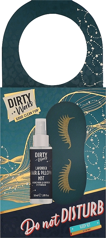 Zestaw - Dirty Works Do Not Disturb (sleep/mask/1 pcs + h/spray/50 ml) — Zdjęcie N1