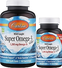 Kup Zestaw - Carlson Labs Wild Caught Super Omega 3 Gems (gem/100szt + gem/30szt)