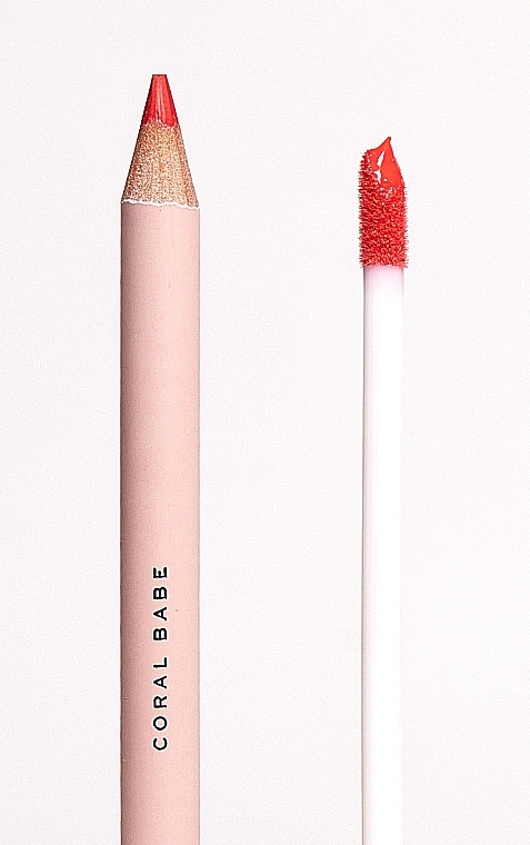 Zestaw do makijażu ust - Makeup Revolution Lip Contour Kit Coral Babe (lipstick/3ml + l/pencil/0.8g) — Zdjęcie N4
