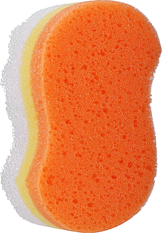 Gąbka do kąpieli, żółto-pomarańczowa - LULA Fala — Zdjęcie N1