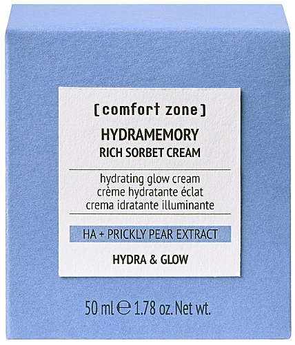 Bogaty kremowy sorbet zapewniający głębokie nawilżenie i blask - Comfort Zone Hydramemory Rich Sorbet Cream — Zdjęcie N2