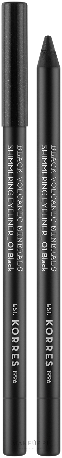 Eyeliner do oczu - Korres Black Volcanic Minerals Professional Shimmering Eyeliner — Zdjęcie 1.14 g