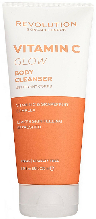 Orzeźwiający żel pod prysznic - Revolution Skincare Vitamin C Glow Body Cleanser — Zdjęcie N1