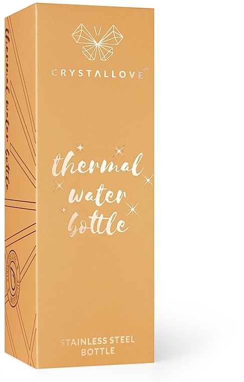 Butelka termiczna na wodę, 500 ml - Crystallove Thermo Water Bottle Peach Fuzz — Zdjęcie N5