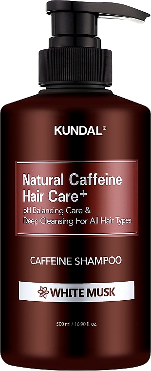 Szampon White Musk - Kundal Natural Caffeine & Intensive Scalp Care Shampoo — Zdjęcie N1