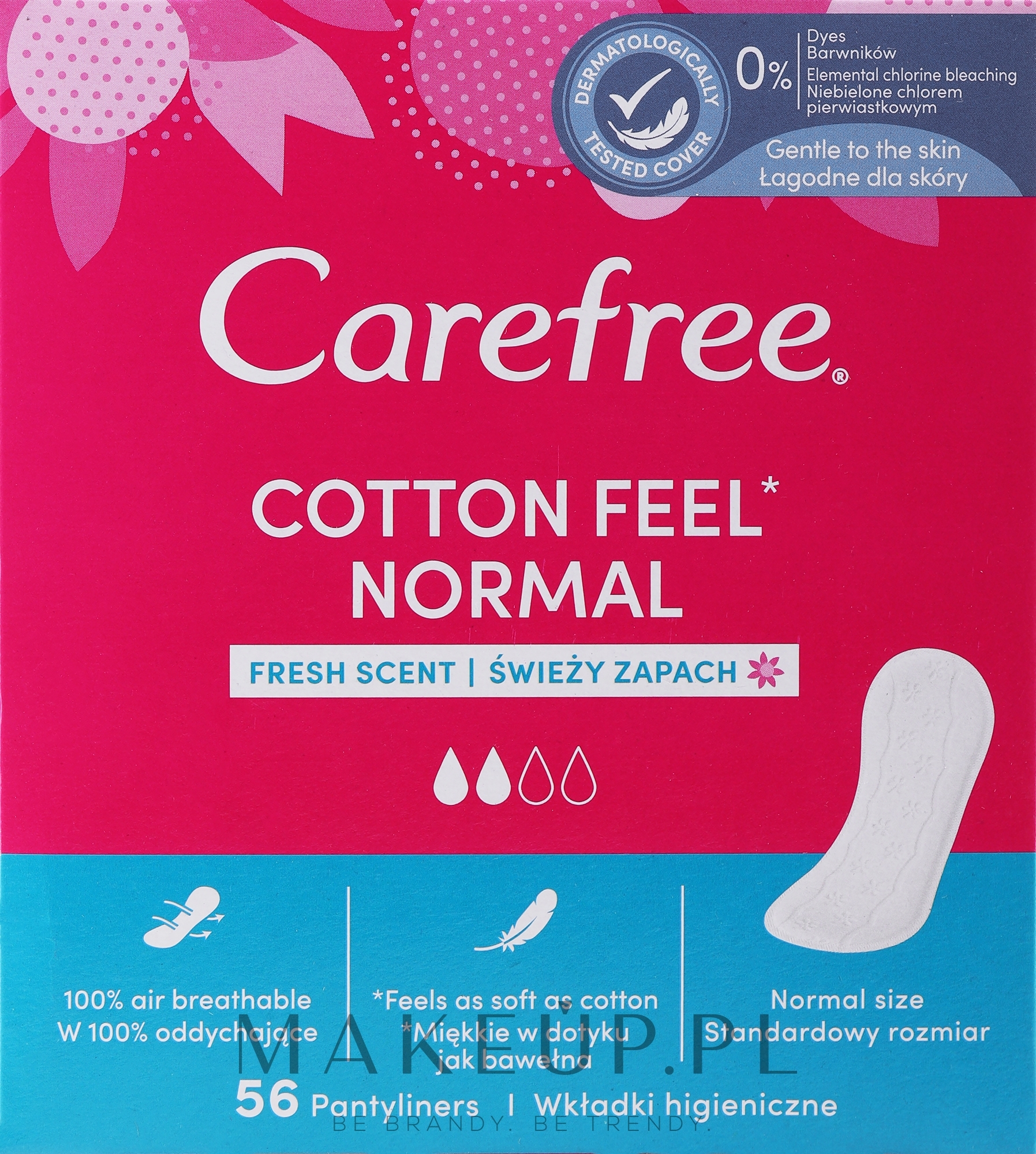Wkładki higieniczne, 56 szt. - Carefree Cotton Fresh — Zdjęcie 56 szt.