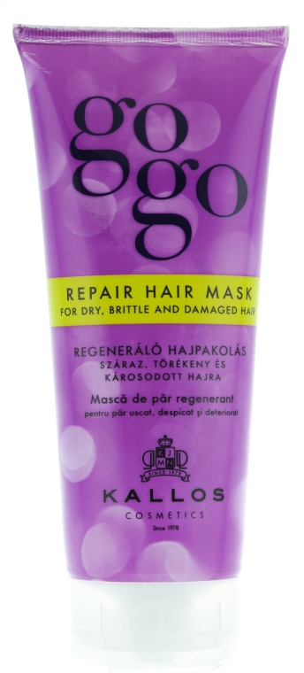 Regenerująca maska do suchych, łamiących się i uszkodzonych włosów - Kallos Cosmetics Gogo Repair Hair Mask For Dry Hair