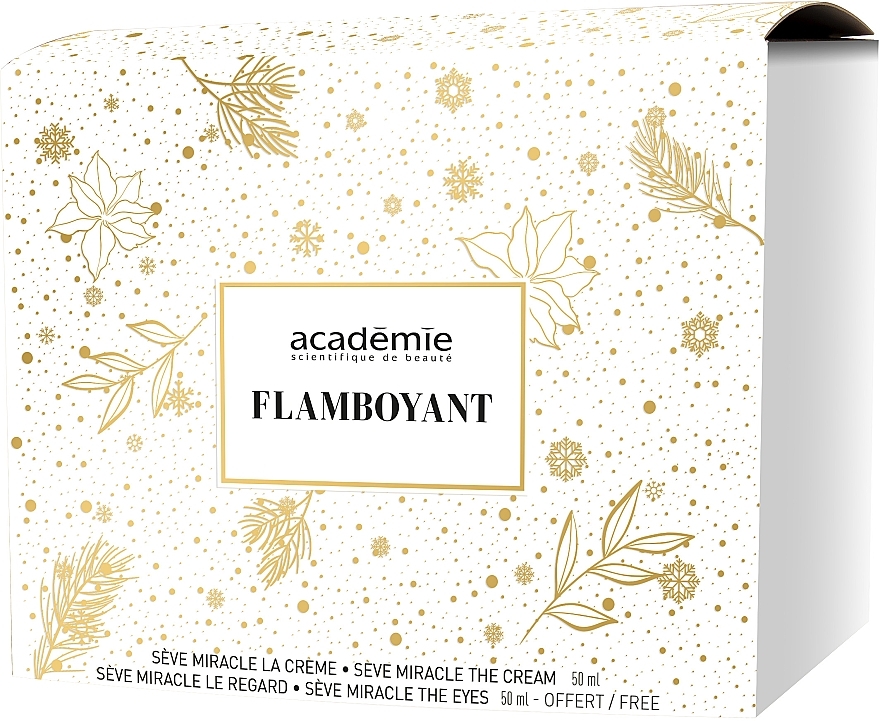 Zestaw do pielęgnacji twarzy - Academie Seve Miracle Flamboyant Anti-Age (f/cr/50ml + eye/cr/15ml + bag) — Zdjęcie N1