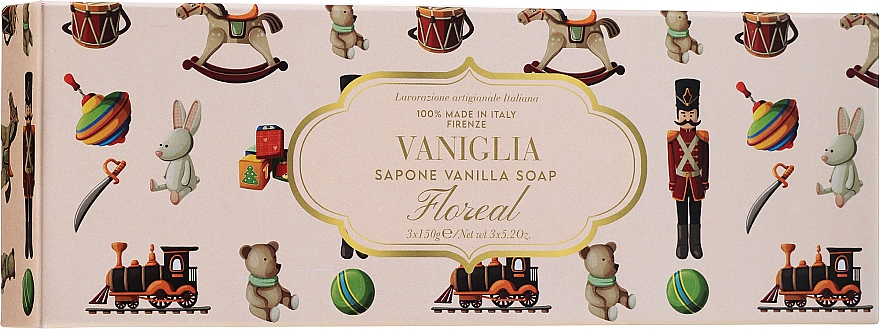 Zestaw mydeł Wanilia - Antico Saponificio Gori 1919 Fiorenza (soap/3 x 150 g) — Zdjęcie N1