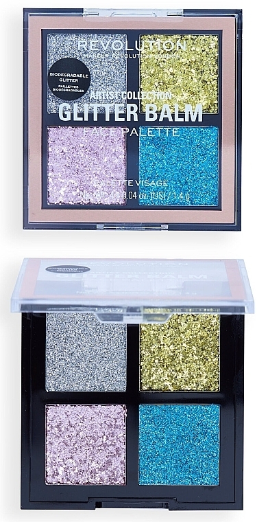 Paleta brokatowa - Makeup Revolution Artist Collection Glitter Balm Face Palette — Zdjęcie N3